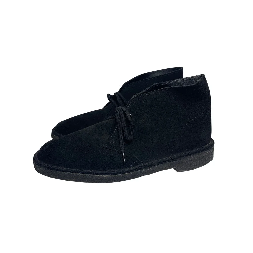 Clarks Originals Desert Boots Black Suede Charles F Stead Mens 11 Chukka Boots